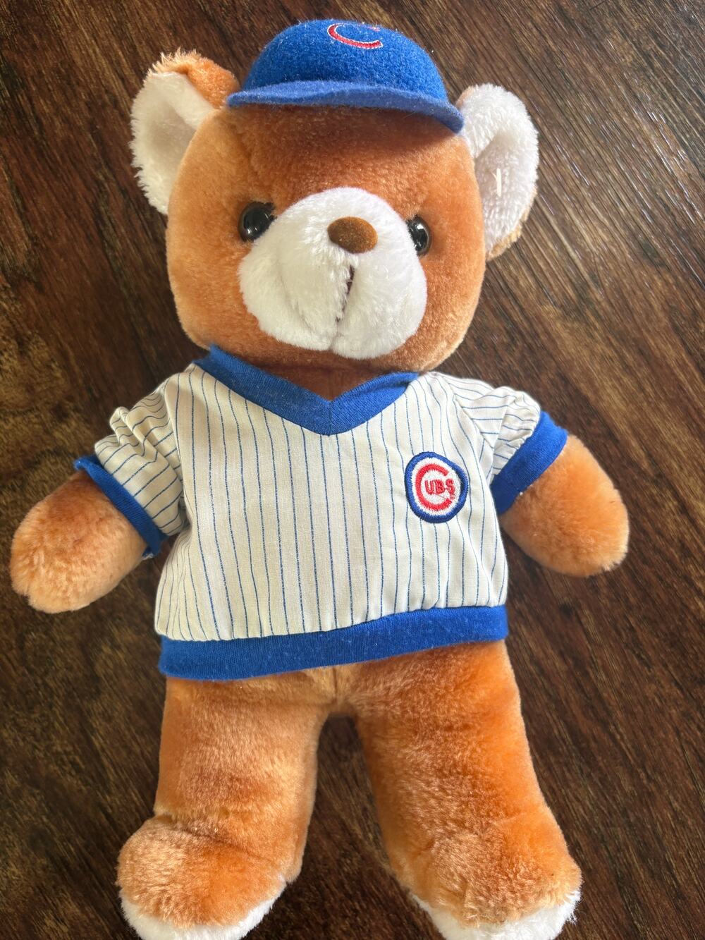 Chicago Cubs MLB Vintage Pinstripe Jersey Plush Teddy Bear Brown 11"